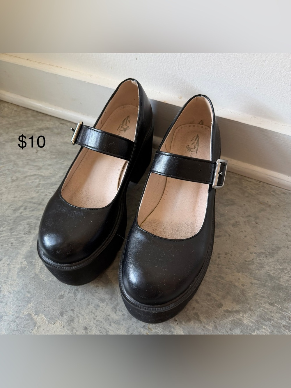 Black Mary Jane Platform Shoes